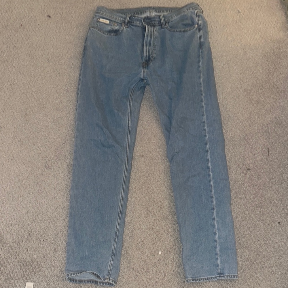 Calvin Klein Blue Straight Jeans Timeless Style
